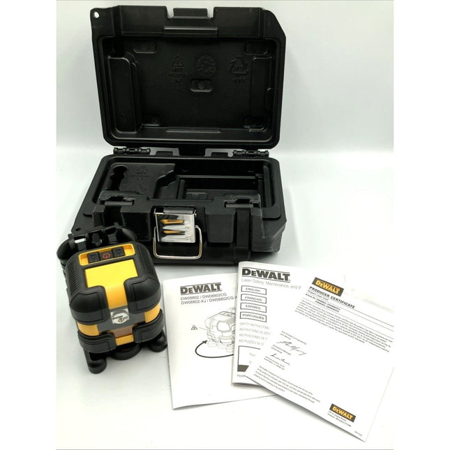 DEWALT Red Self - Leveling Cross Line Laser Level DW08802 Open Box - Long Island Liquidation
