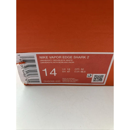 [DH5088 - 600] MENS NIKE VAPOR EDGE SHARK 2 'UNIVERSITY RED WHITE' 14 - Long Island Liquidation