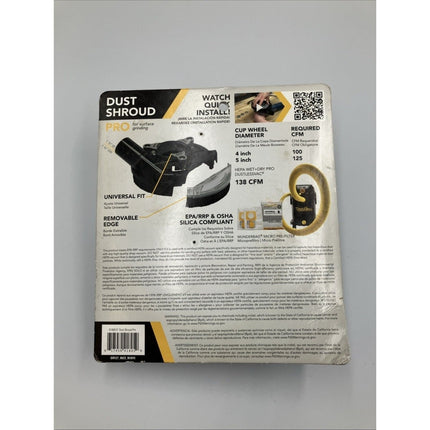 Dustless Technologies 5 in. Universal Dust Shroud Pro for 4 & 6” Angle Grinders - Long Island Liquidation