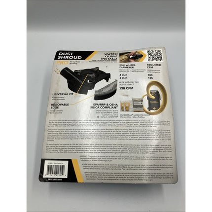 Dustless Technologies D1805 Universal Dust Shroud Pro for 5 Inch Angle Grinders - Long Island Liquidation