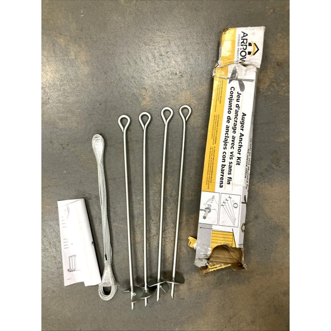 Earth Anchor (Auger and Cable) Arrow Storage Shed Anchor - Long Island Liquidation