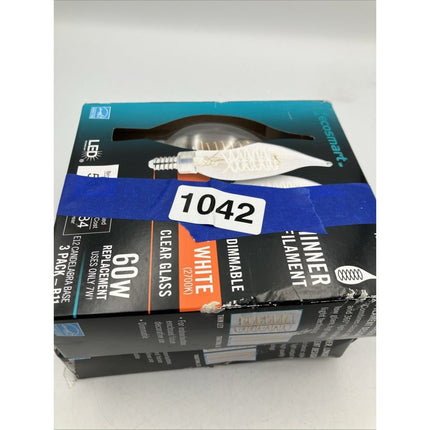 EcoSmart 60 - Watt Equivalent BA11 Dimmable E12 Light Bulb Soft White (2) - Long Island Liquidation