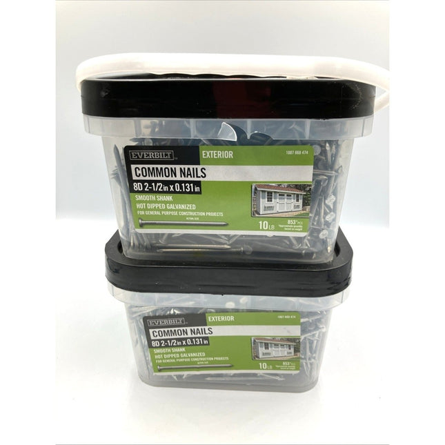 Everbilt 6D Box Nails Hot Dipped Galvanized (2) 10 lb 2 - 1/2 " - Long Island Liquidation