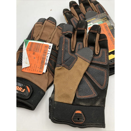 FIRM GRIP Glove Trade Master Men's Large Tan Durable Duck Canvas Back Pair L - Long Island Liquidation