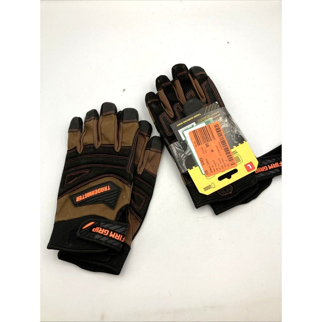 FIRM GRIP Glove Trade Master Men's Large Tan Durable Duck Canvas Back Pair L - Long Island Liquidation