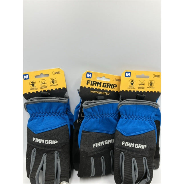 Firm Grip Workmaster Work Gloves, Medium and XL Touch Screen, Quick Fit, 5 Pairs - Long Island Liquidation
