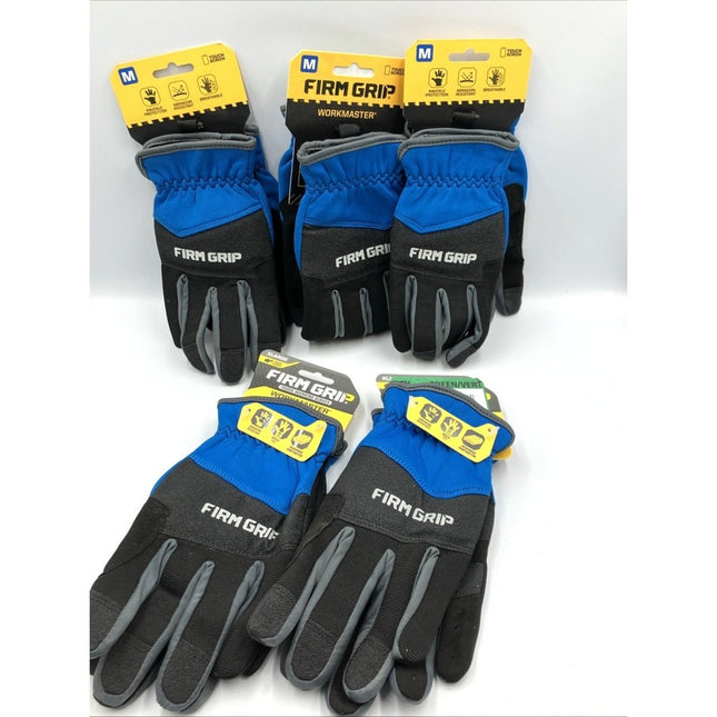 Firm Grip Workmaster Work Gloves, Medium and XL Touch Screen, Quick Fit, 5 Pairs - Long Island Liquidation