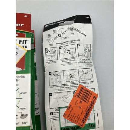 Fluidmaster 641 Perfect Fit Universal Toilet Tank Lever Chrome Model lot - Long Island Liquidation