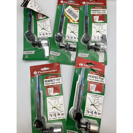 Fluidmaster 641 Perfect Fit Universal Toilet Tank Lever Chrome Model lot - Long Island Liquidation