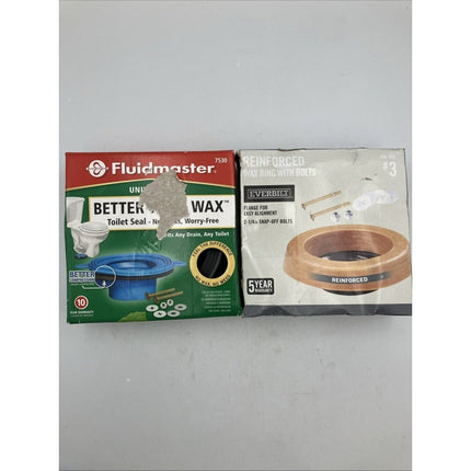 Fluidmaster Better Than Wax Toilet Bowl Gasket Universal & Everbilt Wax Ring. - Long Island Liquidation