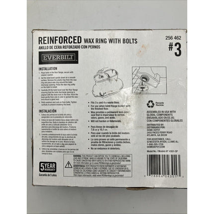 Fluidmaster Better Than Wax Toilet Bowl Gasket Universal & Everbilt Wax Ring. - Long Island Liquidation