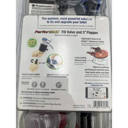 Fluidmaster Fill Valve & Flapper Kit 3" Flapper K - 400H - 040 - Long Island Liquidation