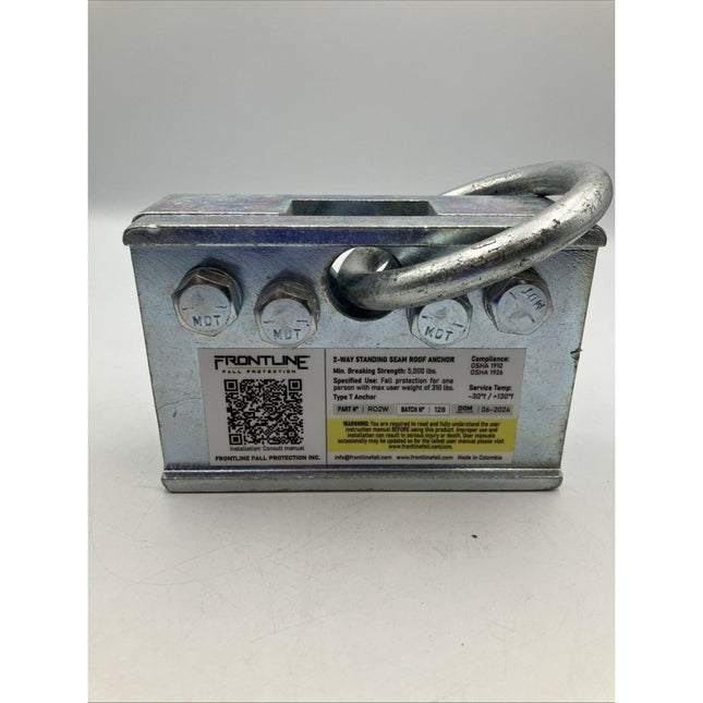 Frontline RO2W 2 - Way Standing Seam Roof Anchor Clamp | Rugged, Reusable+Compact - Long Island Liquidation