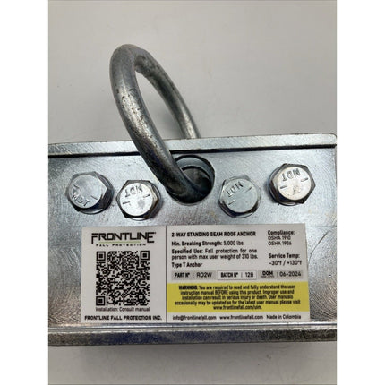 Frontline RO2W 2 - Way Standing Seam Roof Anchor Clamp | Rugged, Reusable+Compact - Long Island Liquidation