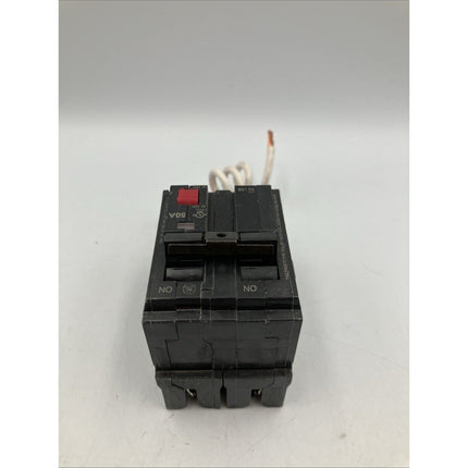 GE THQL2150GFT2P 50 Amp Double Pole Ground Fault Circuit Breaker Self - Test LED - Long Island Liquidation