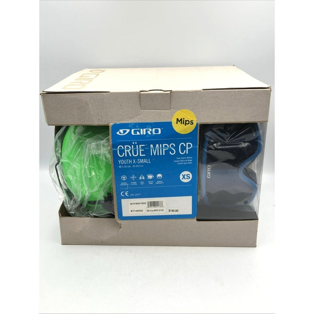Giro Crue MIPS Kids Ski/Snowboard Helmet & Goggles Combo Matte Green Youth XS - Long Island Liquidation