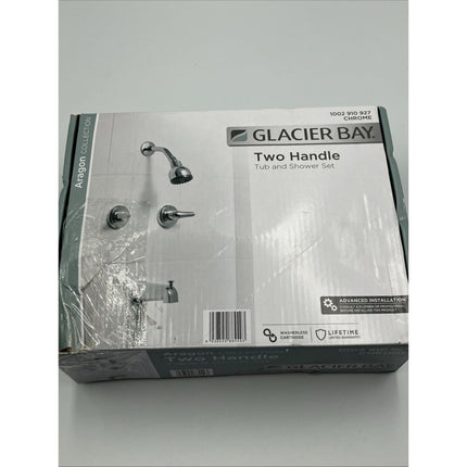 Glacier Bay Aragon Double Handle 1 - Spray Tub & Shower Faucet 1.8 GPM in Chrome - Long Island Liquidation
