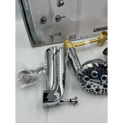 Glacier Bay Aragon Double Handle 1 - Spray Tub & Shower Faucet 1.8 GPM in Chrome - Long Island Liquidation