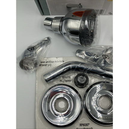 Glacier Bay Aragon Two - Handle Tub and Shower Faucet 1.8 GPM in Chrome - Long Island Liquidation