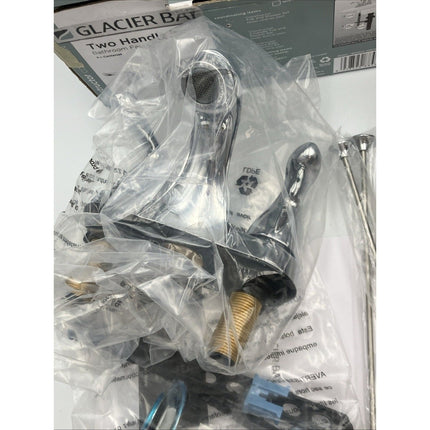 Glacier Bay Constructor 4" Double Handle Bathroom Faucet Chrome PAIR - Long Island Liquidation