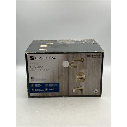 Glacier Bay Dorind Tub & Shower Faucet w/ Valve Gold 1 - Handle 1005 877 850 (K) - Long Island Liquidation