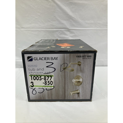 Glacier Bay Dorind Tub & Shower Faucet w/Valve Matte Gold 1 - Handle - Long Island Liquidation