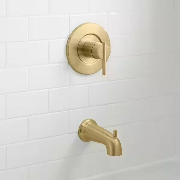Glacier Bay Dorind Tub & Shower Faucet w/Valve Matte Gold 1 - Handle - Long Island Liquidation