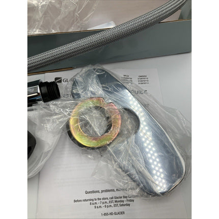 Glacier Bay Dunning Pull - Out Laundry Faucet w/ Dual Spray Chrome 1005409732 - Long Island Liquidation