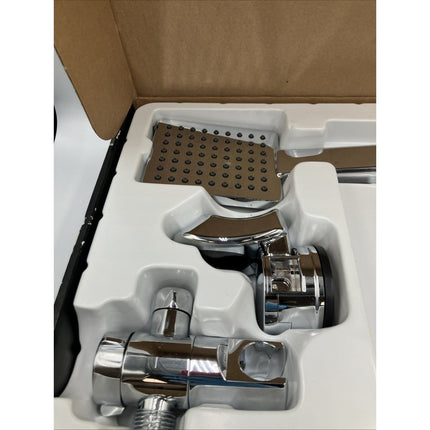 Glacier Bay Modern 1 - Spray Dual Wall Mount Fixed and Handheld Shower Head Chrome - Long Island Liquidation