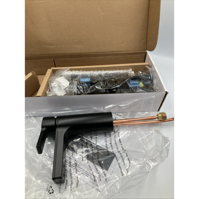 Glacier Bay Modern Single - Handle Single Hole Bathroom Faucet in Matte Black - Long Island Liquidation