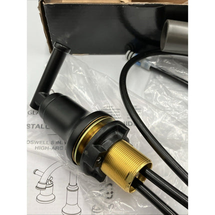 Glacier Bay Oswell 8 in. Widespread Double - Handle Bathroom Faucet in Matte Black - Long Island Liquidation