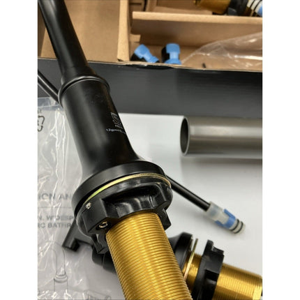 Glacier Bay Oswell 8 in. Widespread Double - Handle Bathroom Faucet in Matte Black - Long Island Liquidation