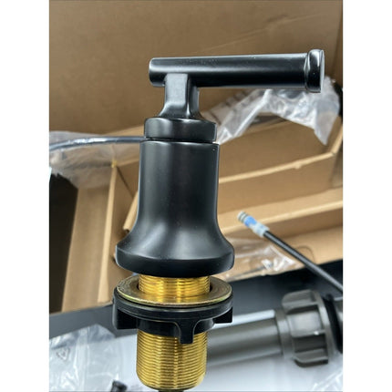 Glacier Bay Oswell 8 in. Widespread Double - Handle Bathroom Faucet in Matte Black - Long Island Liquidation