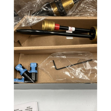 Glacier Bay Oswell 8 in. Widespread Double - Handle Bathroom Faucet in Matte Black - Long Island Liquidation