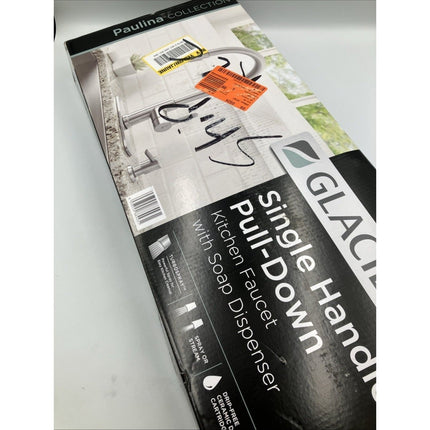 Glacier Bay Paulina 1 - Handle Pull - Down Sprayer Kitchen Faucet in Stainless Steel - Long Island Liquidation