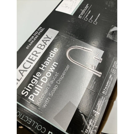 Glacier Bay Paulina 1 - Handle Pull - Down Sprayer Kitchen Faucet in Stainless Steel - Long Island Liquidation