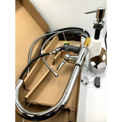 Glacier Bay Paulina Single - Handle Pull - Down Sprayer Kitchen Faucet - Long Island Liquidation