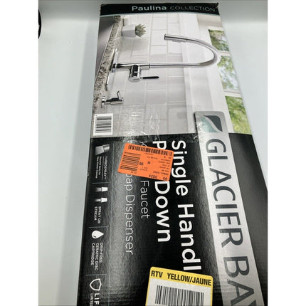 Glacier Bay Paulina Single - Handle Pull - Down Sprayer Kitchen Faucet - Long Island Liquidation