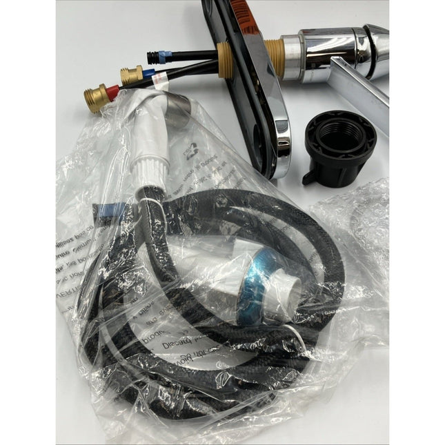Glacier Bay Single - Handle Kitchen Faucet Side Sprayer Chrome 1008011207 - Long Island Liquidation