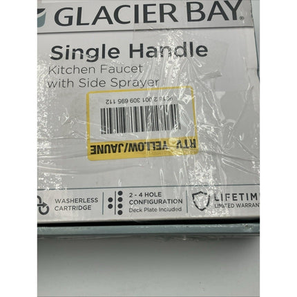 Glacier Bay Single - Handle Kitchen Faucet Side Sprayer Chrome 1008011207 - Long Island Liquidation