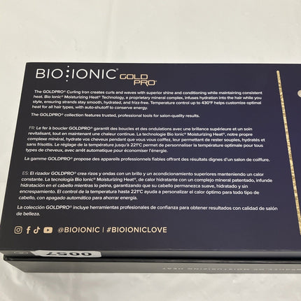 Gold Pro Curling Iron by Bio Ionic for Women - 1.25 In. Curling Iron - Long Island Liquidation