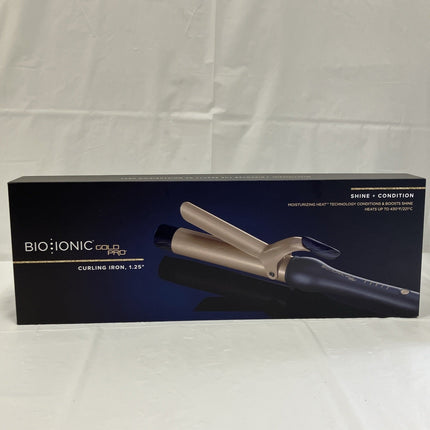 Gold Pro Curling Iron by Bio Ionic for Women - 1.25 In. Curling Iron - Long Island Liquidation