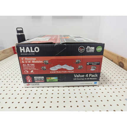 Halo (4) pack 6 inch Canless Integrated LED Recessed Light - Contractor Pack - Long Island Liquidation
