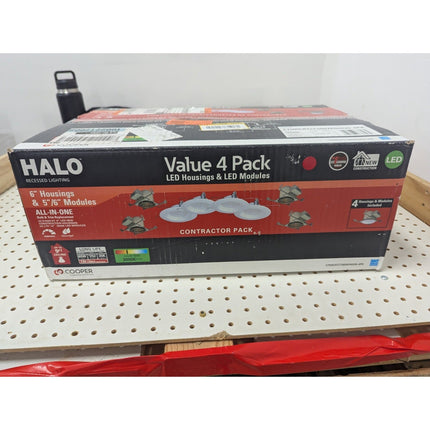 Halo (4) pack 6 inch Canless Integrated LED Recessed Light - Contractor Pack - Long Island Liquidation