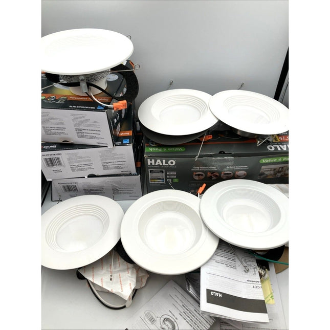 Halo Canless Ultra Thin LED Recessed Down Light 6" HLBSL6099FS351EMWR lot of 5 - Long Island Liquidation