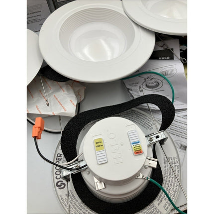 Halo Canless Ultra Thin LED Recessed Down Light 6" HLBSL6099FS351EMWR lot of 5 - Long Island Liquidation