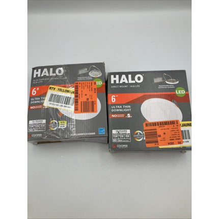 Halo Canless Ultra Thin LED Recessed Down Light 6" HLBSL6099FS351EMWR pair - Long Island Liquidation