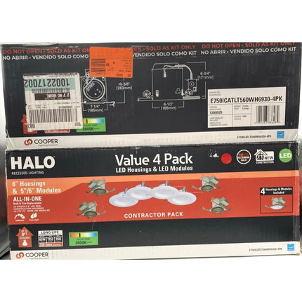 Halo LT 6 in. Construction IC Housing LED Recessed Ceiling Light 3 - Pack - Long Island Liquidation