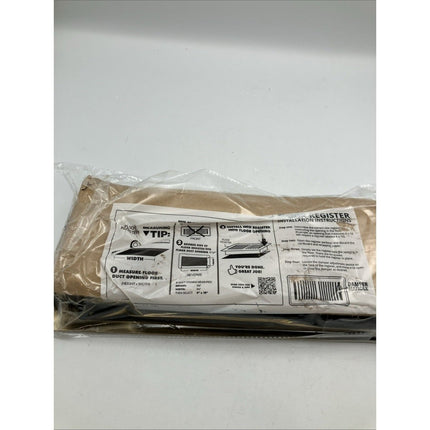 Hampton Bay Interwoven 4 in. x 12 in. Steel Floor Register in Brushed Gold - Long Island Liquidation