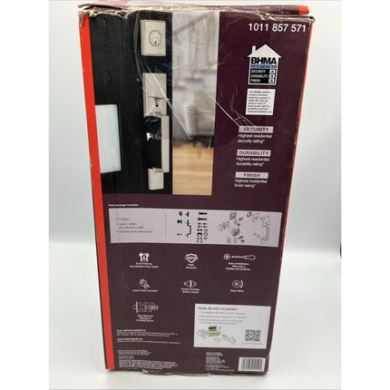 HDC Bleecker Satin Nickel Door Handleset with Ridgeway Interior Knob - Long Island Liquidation